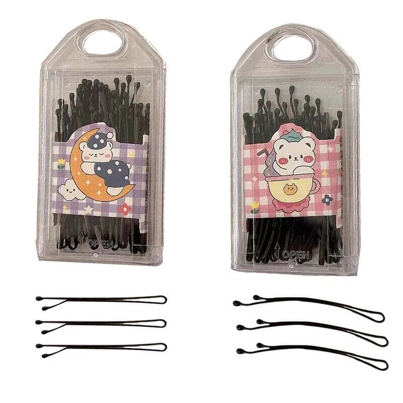 Clip tóc đen Clip với bangs Phụ kiện tóc mũ nón đơn giản Tính khí đơn giản đi với tất cả mọi thứ kẹp tóc hộp