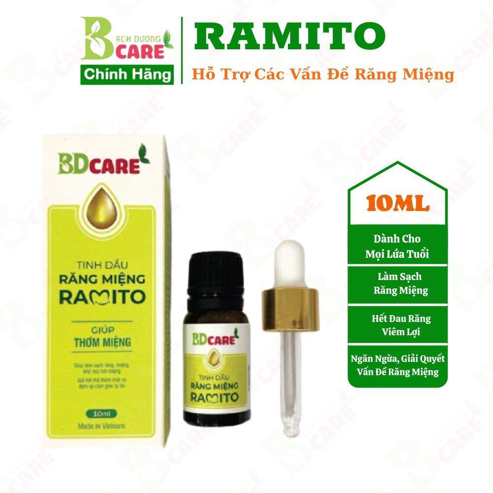 Tinh dầu Răng miệng Ramito hết Hôi miệng ngừa Sâu răng Nhiệt miệng Viêm lợi - Ramito chính hãng Bạch Dương Care