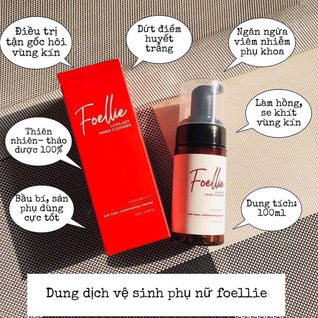 Dung dịch vệ sinh phụ nữ Foellie 100ml nội địa Hàn Quốc
