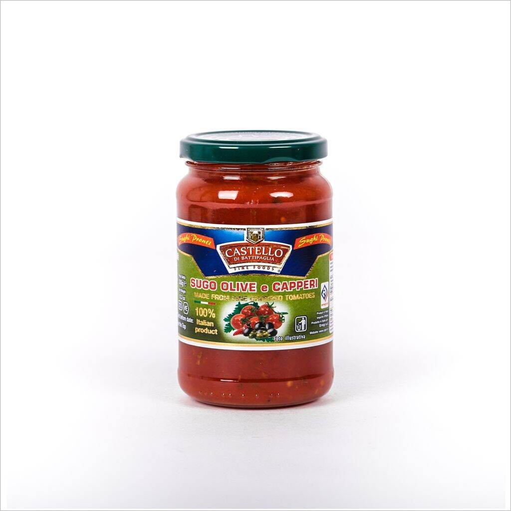 Sốt mỳ Puttanesca 350g nhãn hiệu Castello - Nhập khẩu Ý