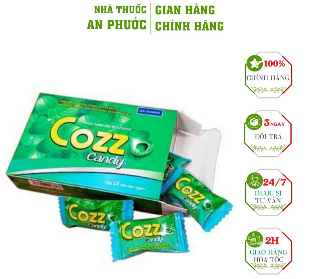 Kẹo ngậm thảo dược cozz candy hộp 100 viên