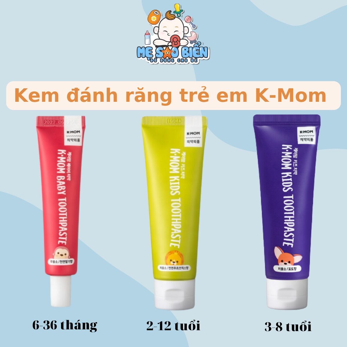 Kem đánh răng K-Mom Hàn Quốc cho bé Kmom