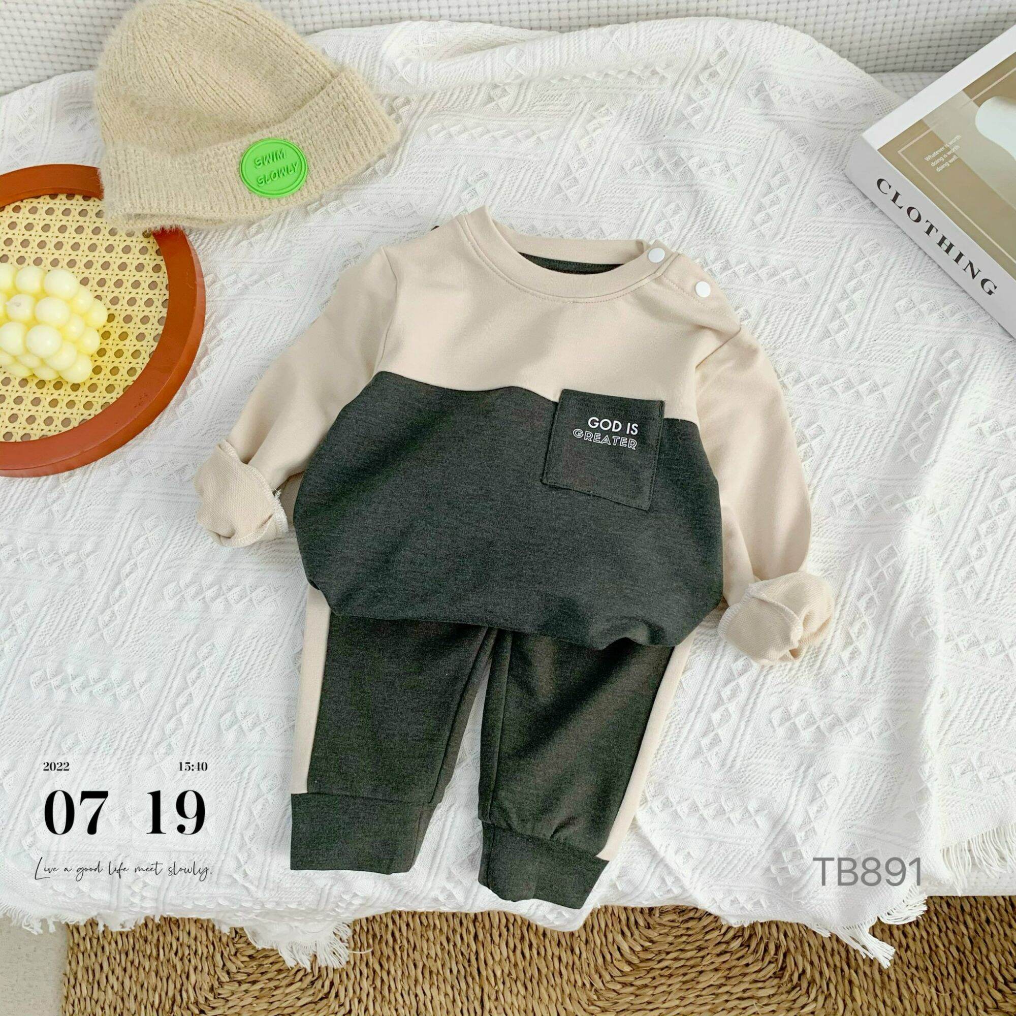 Set bộ bé trai dài tay quần dài size 9-23kg