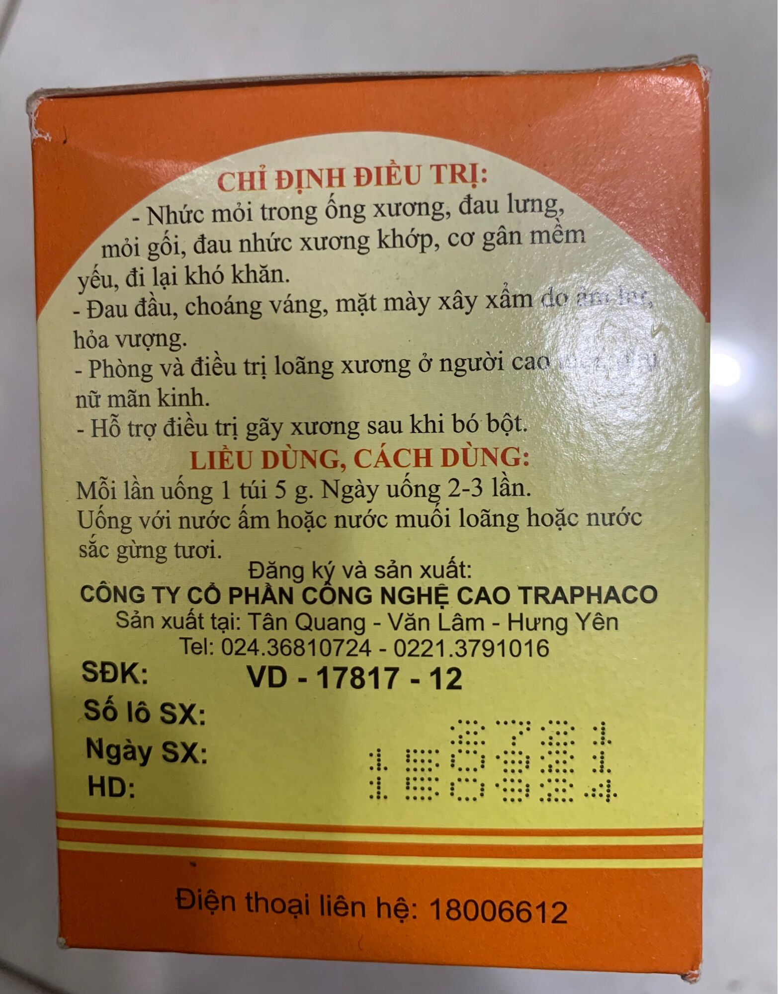 Dưỡng cốt hoàn Traphaco (20túi x 5g)