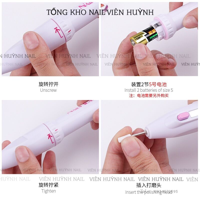 máy mài móng cầm tay mini , máy chạy bằng pin