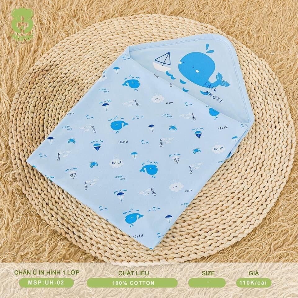 Khăn Ủ( Choàng Ủ) Cho Bé Sơ Sinh 2 Lớp Cotton MipBi cao cấp