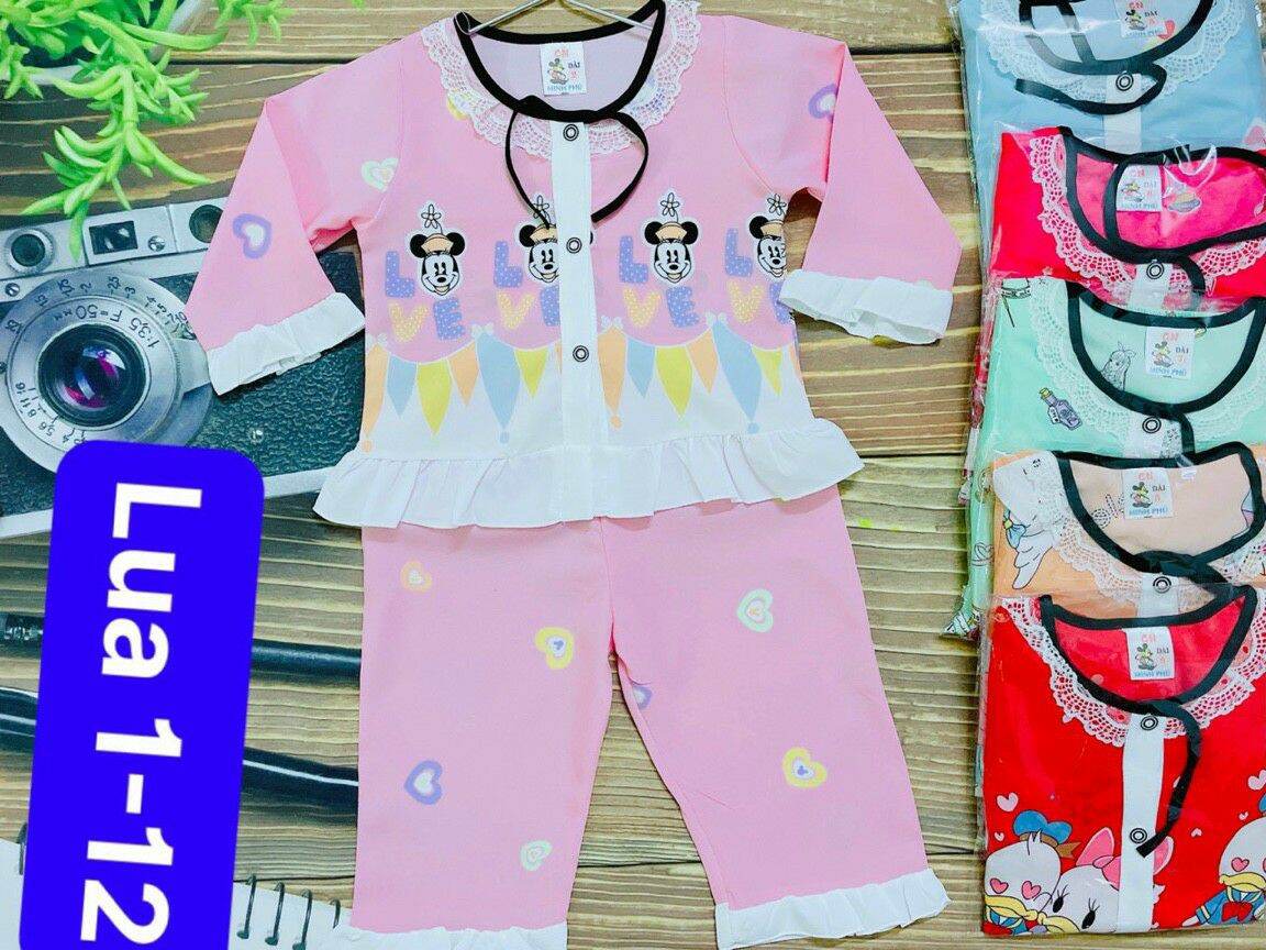[HCM]Đồ Bộ Pijama Lụa Bé Gái Quần Dài - M60