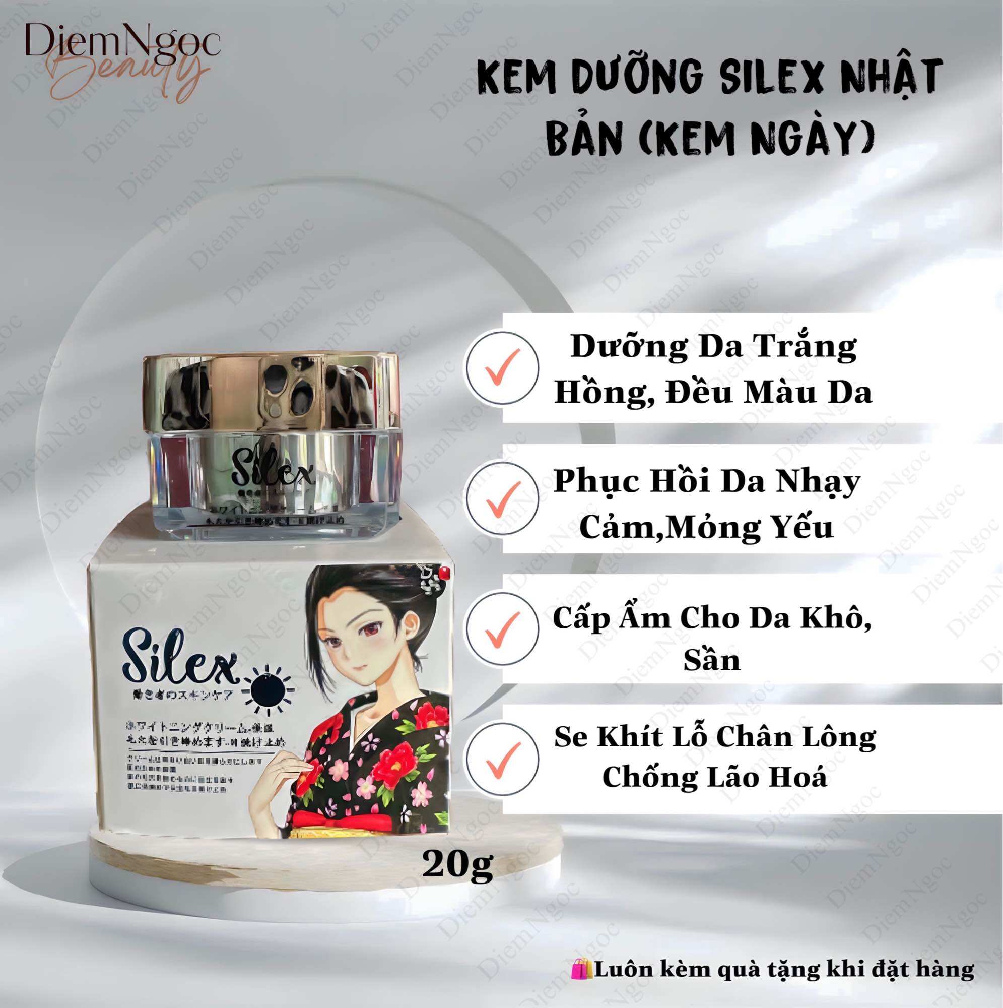 Compo kem silex nhật bản, mờ nám, tàn nhang 20g