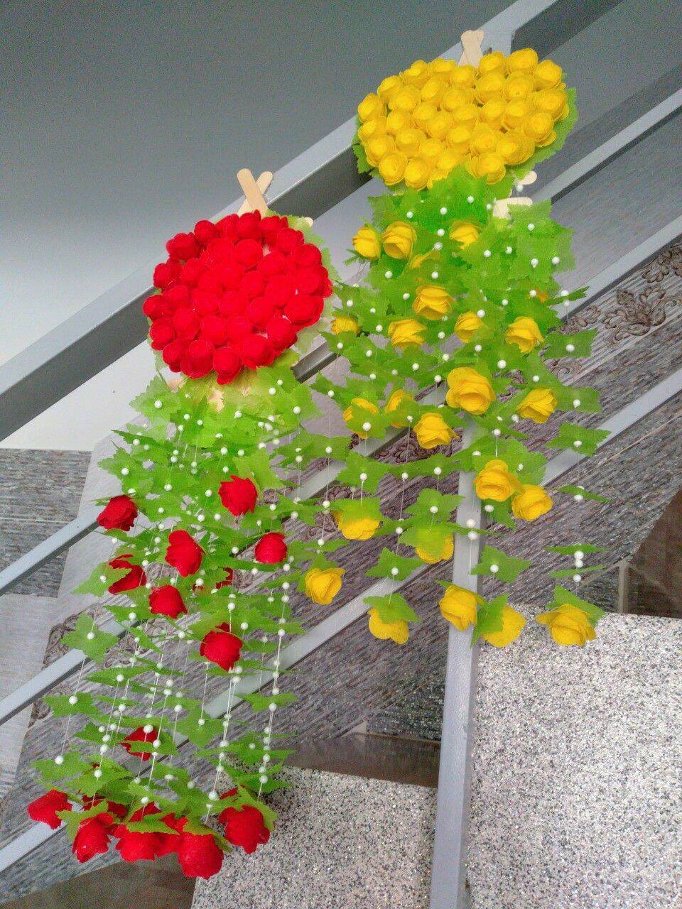 2 bộ làm hoa  treo tường có thể chọn màu