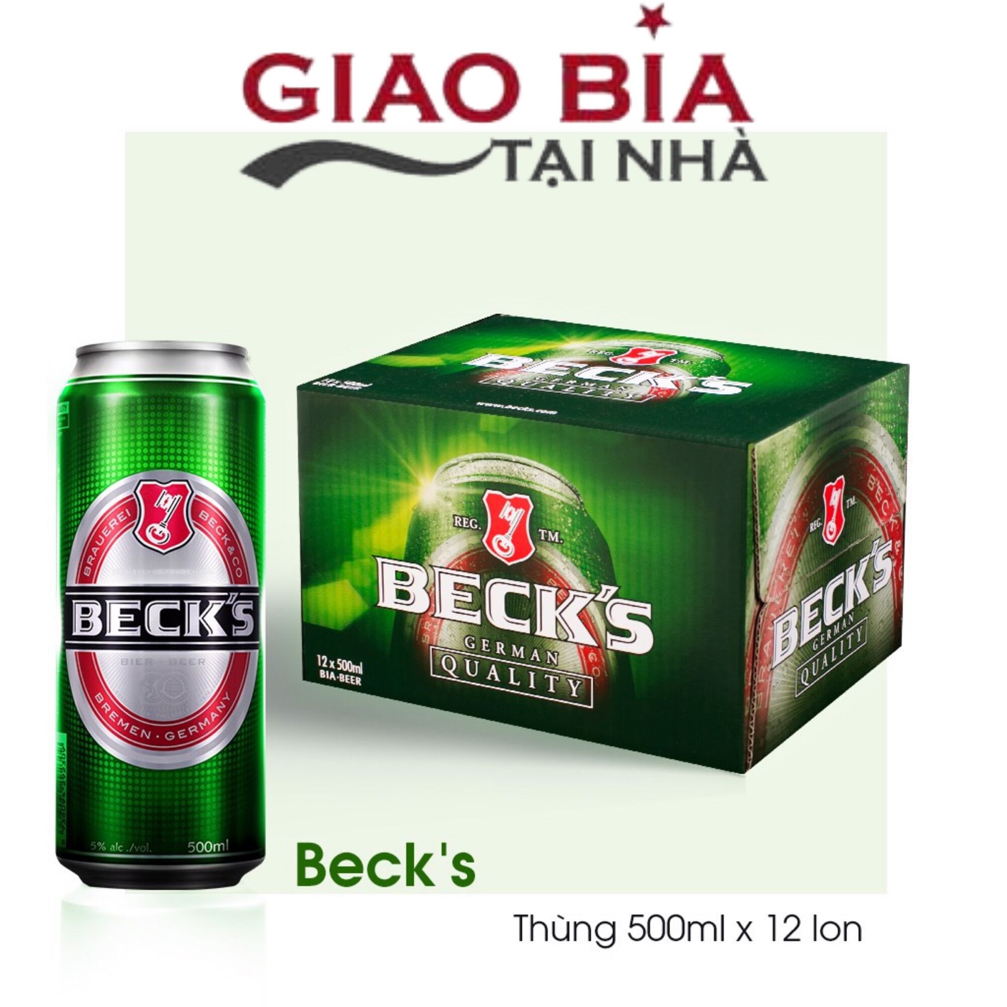 Bia beck's 500ml 12 lon chỉ giao nhanh hn