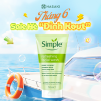 [DAILY] Sữa Rửa Mặt Simple Lành Tính Cho Da Nhạy Cảm, Giúp Da Sạch Thoáng 150ml Kind To Skin Refreshing Facial Wash Gel  Hasaki Sản phẩm chính hãng
