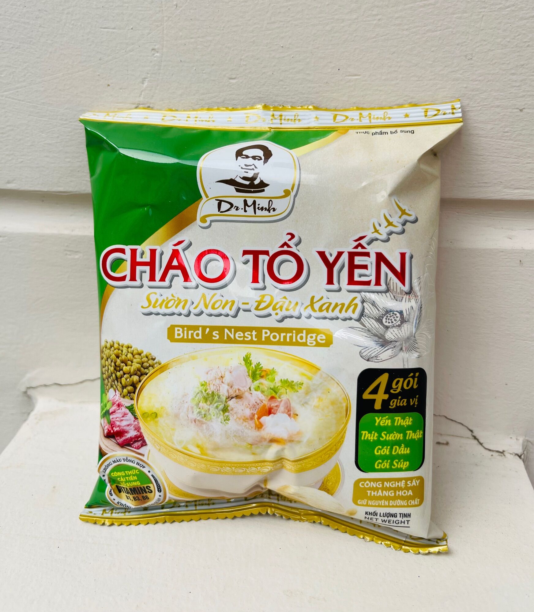Cháo tổ yến sườn non đậu xanh- cháo ăn liền bổ dưỡng tiện lợi