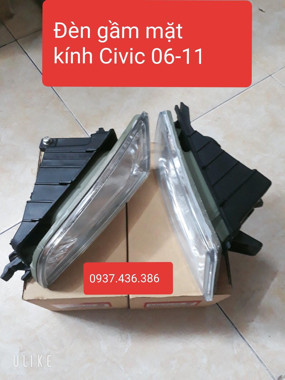 (Mặt kính) Đèn gầm honda civic 2006-2008Đèn cản trước honda civic đèn sương mù honda