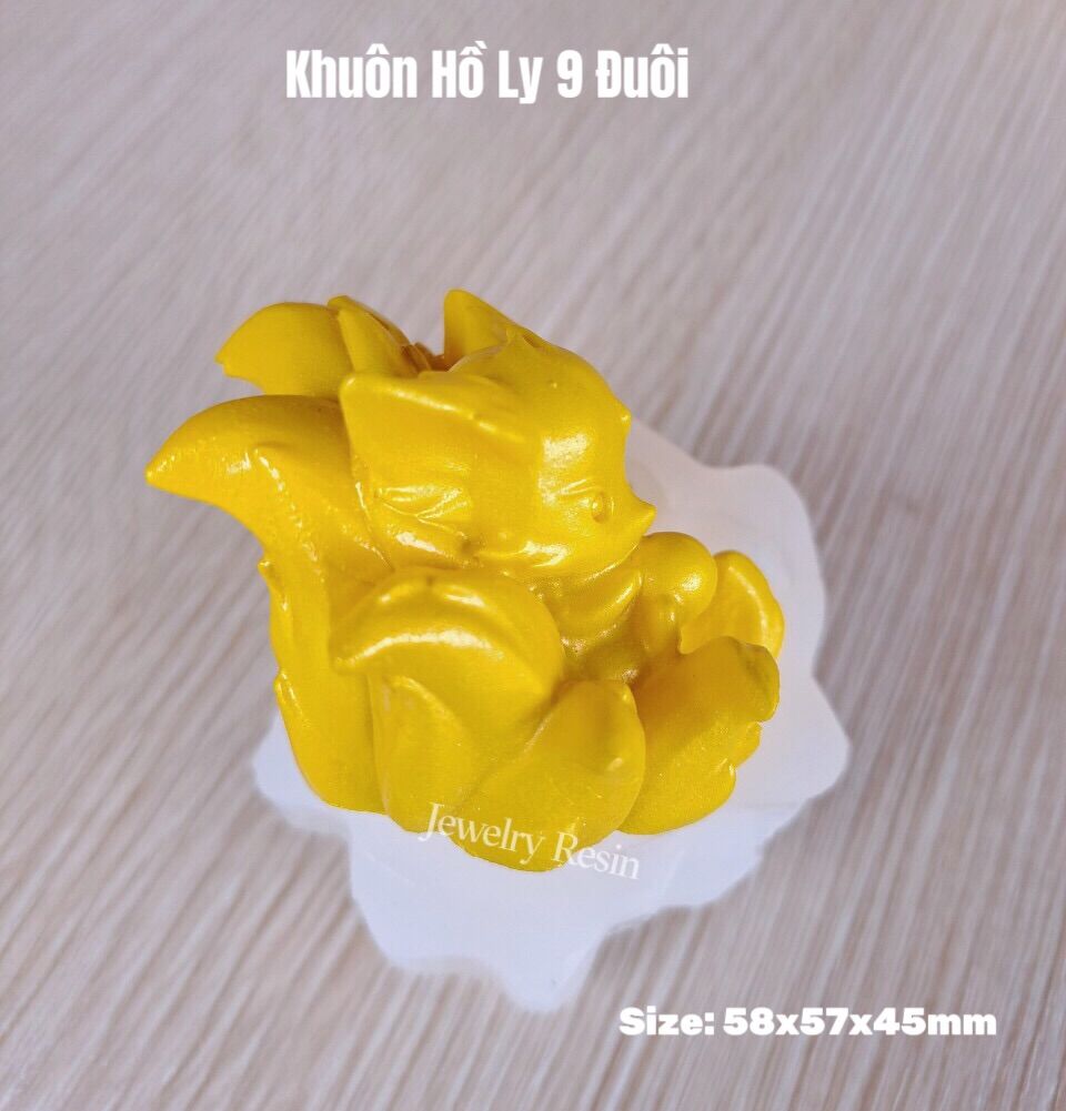 Khuôn hồ ly 9 đuôi, hồ ly phong thuỷ, hồ ly 9 đuôi, khuôn silicone , khuôn epoxy resin