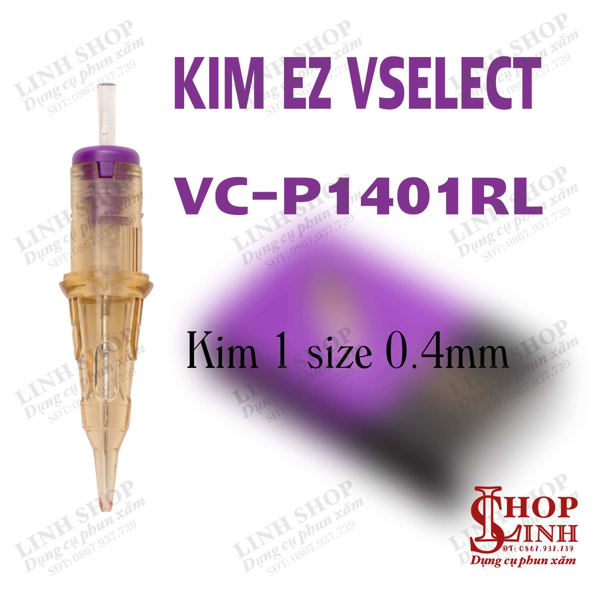 (1cái) Kim Ez VS V Select Kim Đạn Máy Pen Cho Phun Xăm Thẩm Mỹ