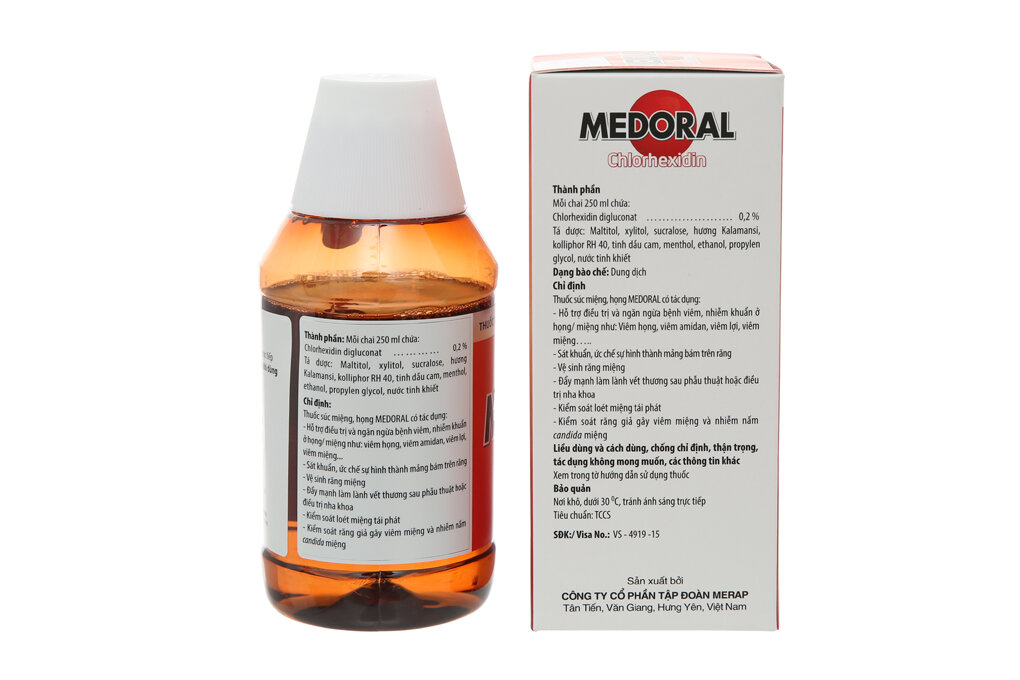 Chai Nước Súc Họng Miệng Medorsl 125ml