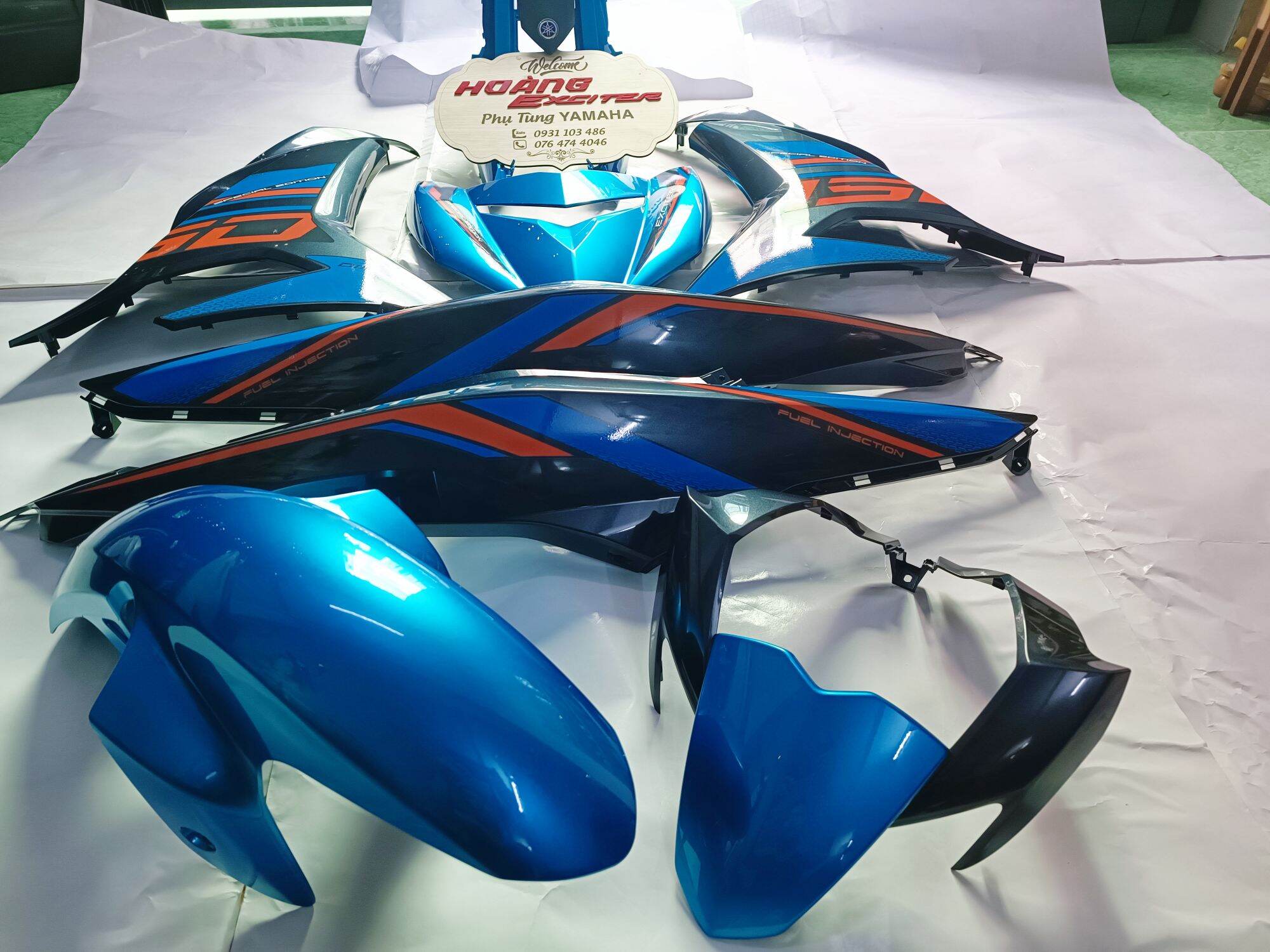 Dàn áo Exciter 150 màu Xanh 2021