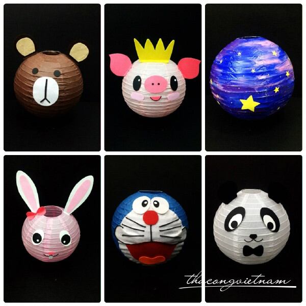 Kit lồng đèn giấy tròn Doraemon