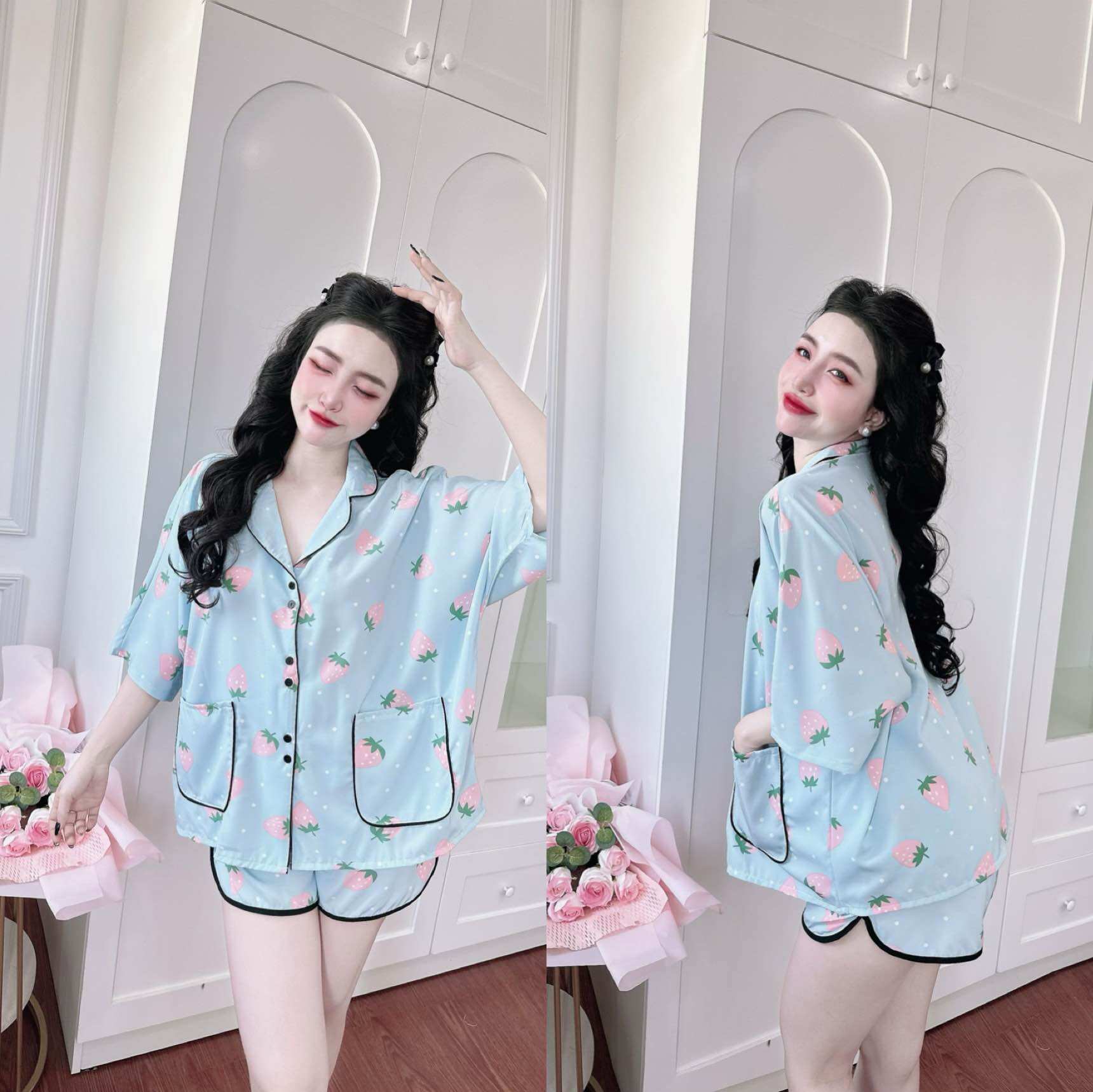 Đồ bộ Cánh dơi Bigsize 50-100kg mặc nhà cho nữ lụa đùi Y