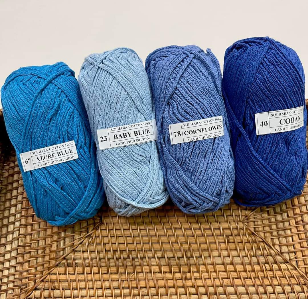 Hara Cotton Yarn for Knitting and Crocheting Handbags, Roll of 100Gr