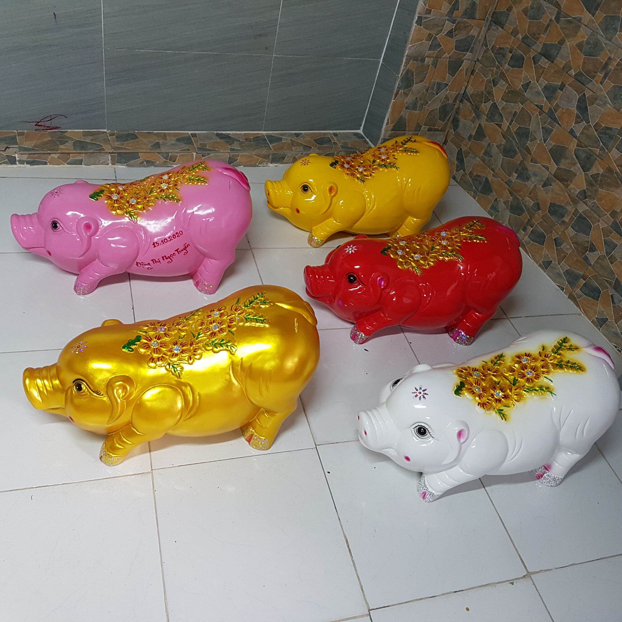 Lợn đất to khổng lồ hoa nổi cực đẹp