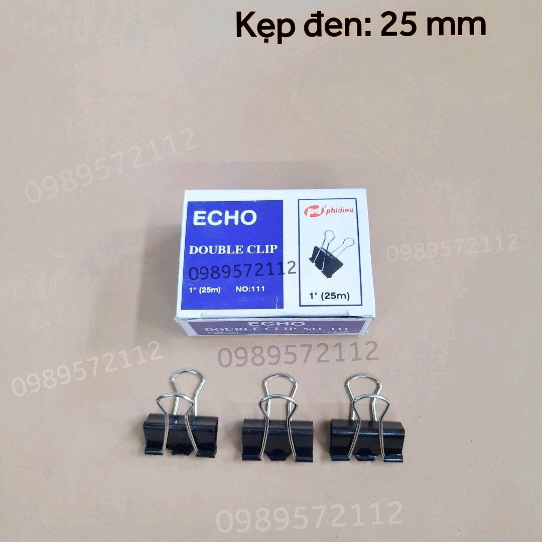 Kẹp giấy màu đen (kẹp bướm) các cỡ 15mm-51mm.