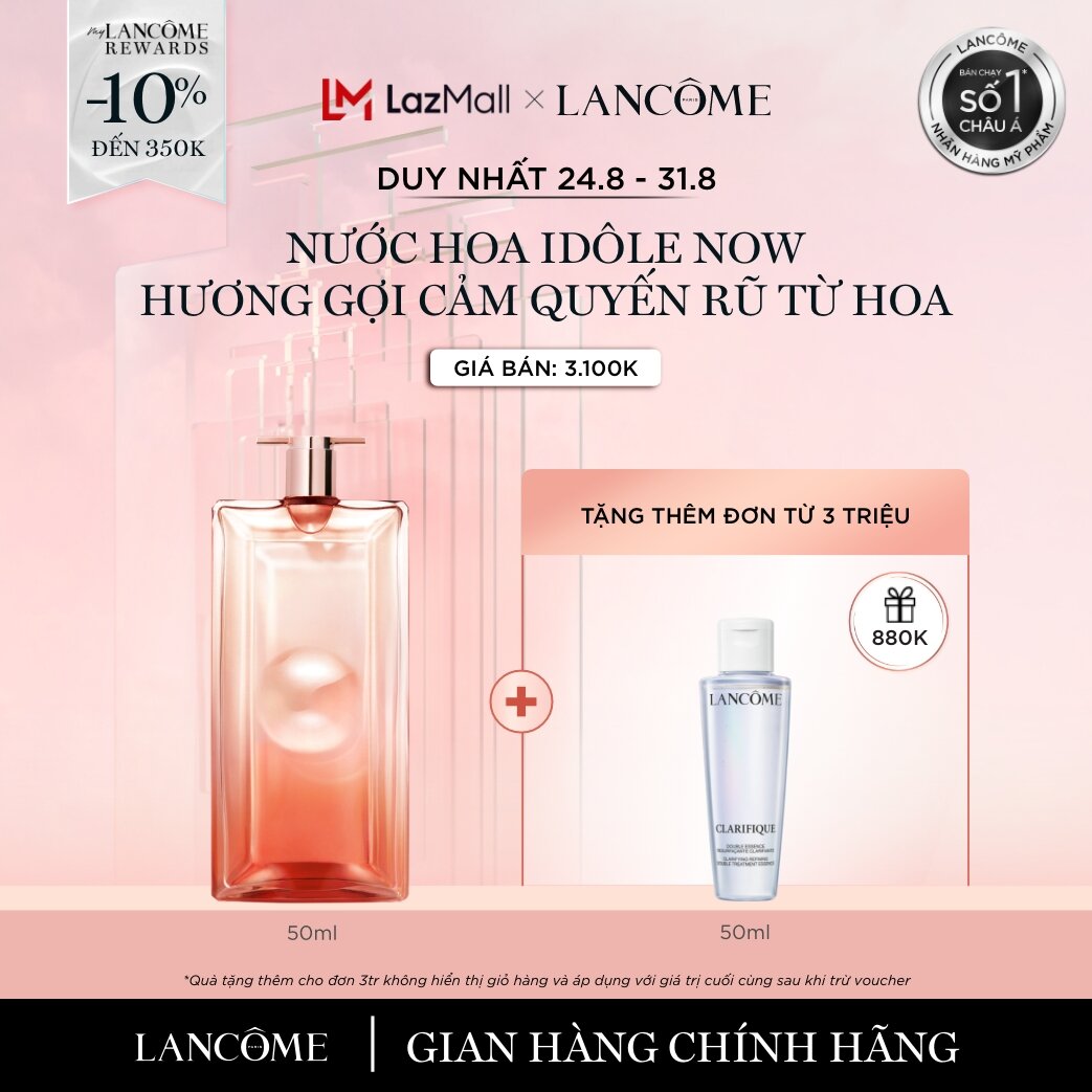 Nước hoa lancôme idôle now edp floral 50ml edp floral hương thơm gợi cảm, quyến rũ từ các loài hoa