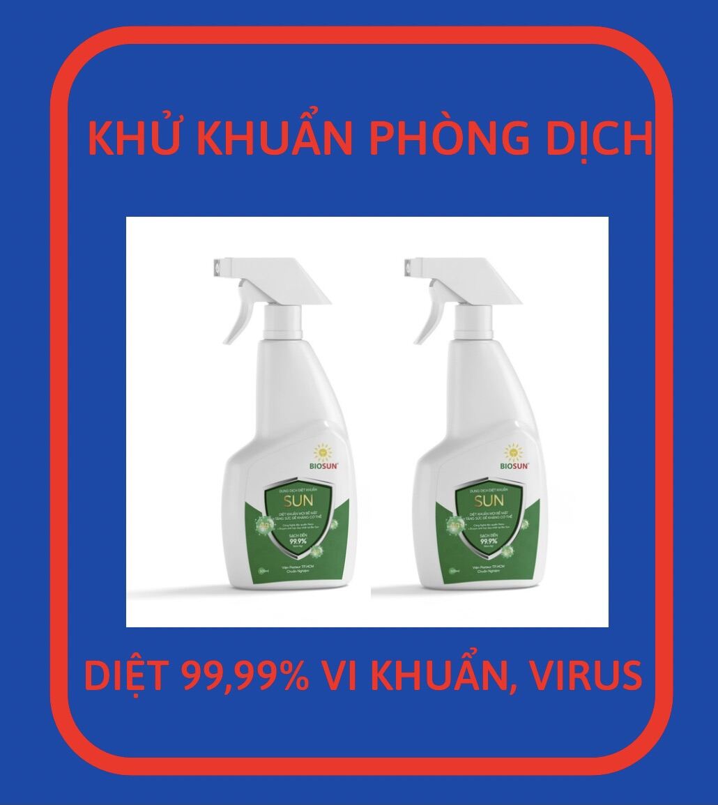 COMBO 2 Chai Dung Dịch Sát Khuẩn Tay Nhanh BIO SUN Hương Thơm Mát Dịu Nhẹ