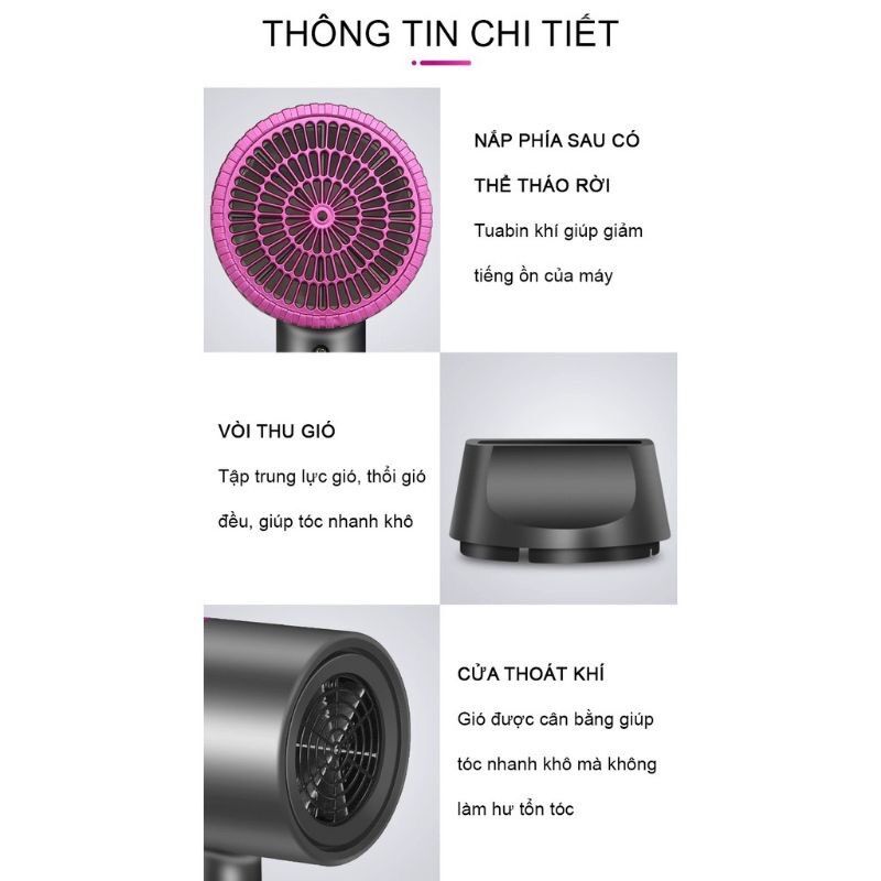 Máy Sấy Tóc Badabenc 2.0 Gập Gọn Công suất 1000w