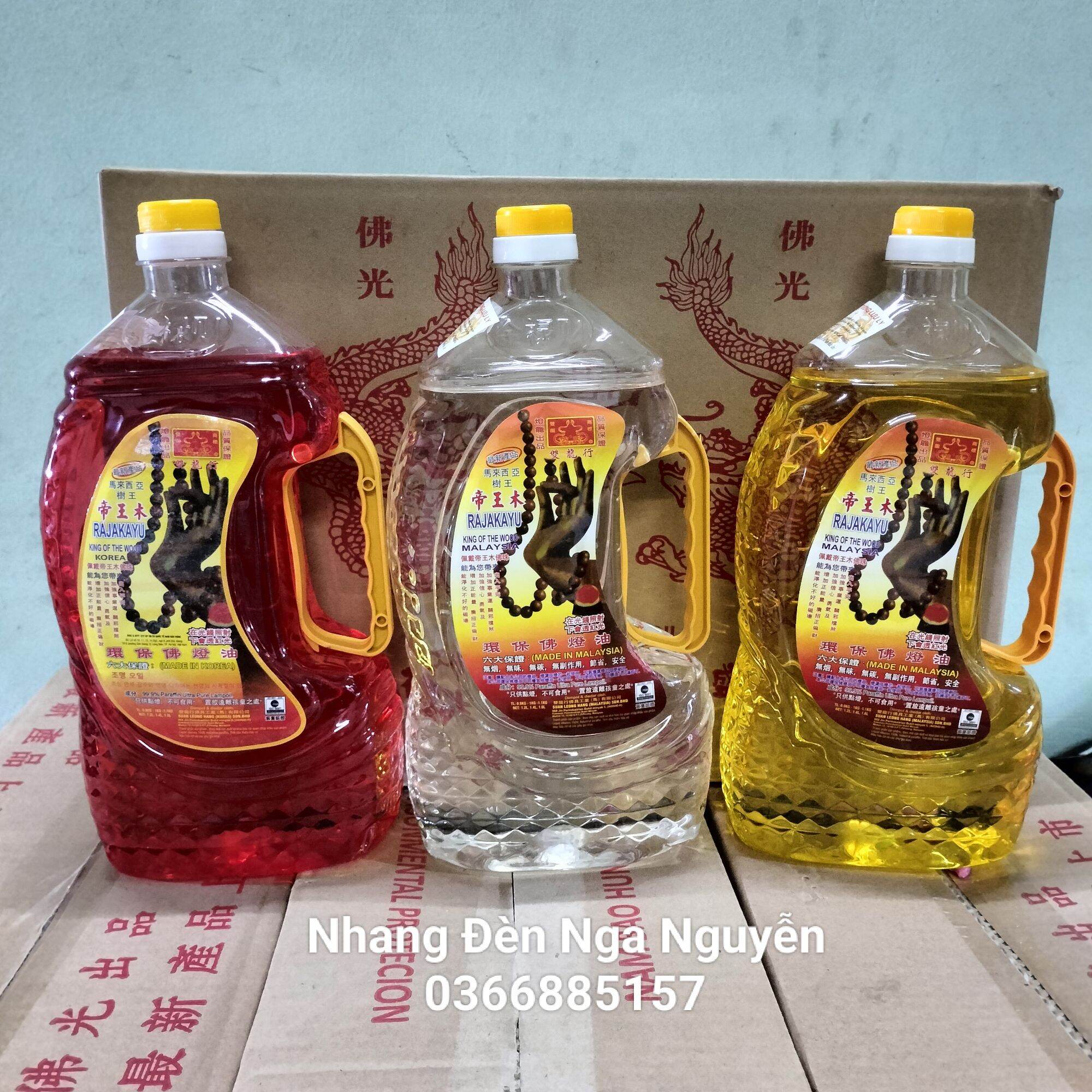 (Combo 2 Chai)Dầu Đèn Cát Tường Lưu Ly thờ cúng chai 1 Kg