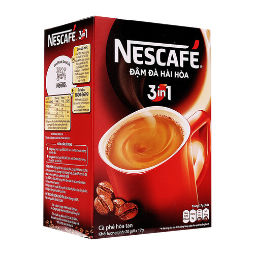 Cà phê hòa tan đậm đà hài hòa 3 trong 1 Nescafé hộp 340g