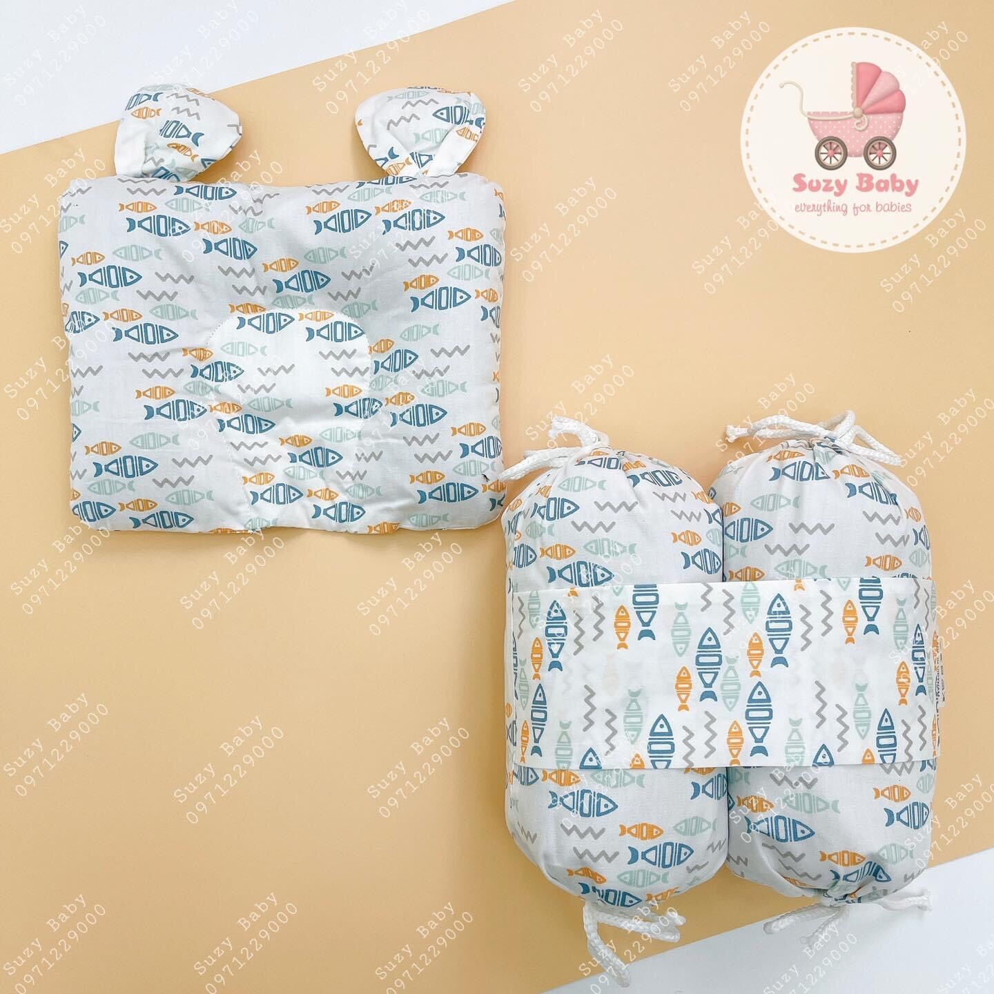 BỘ GỐI CHẶN KÈM GỐI RUỘT VỎ ĐỖ