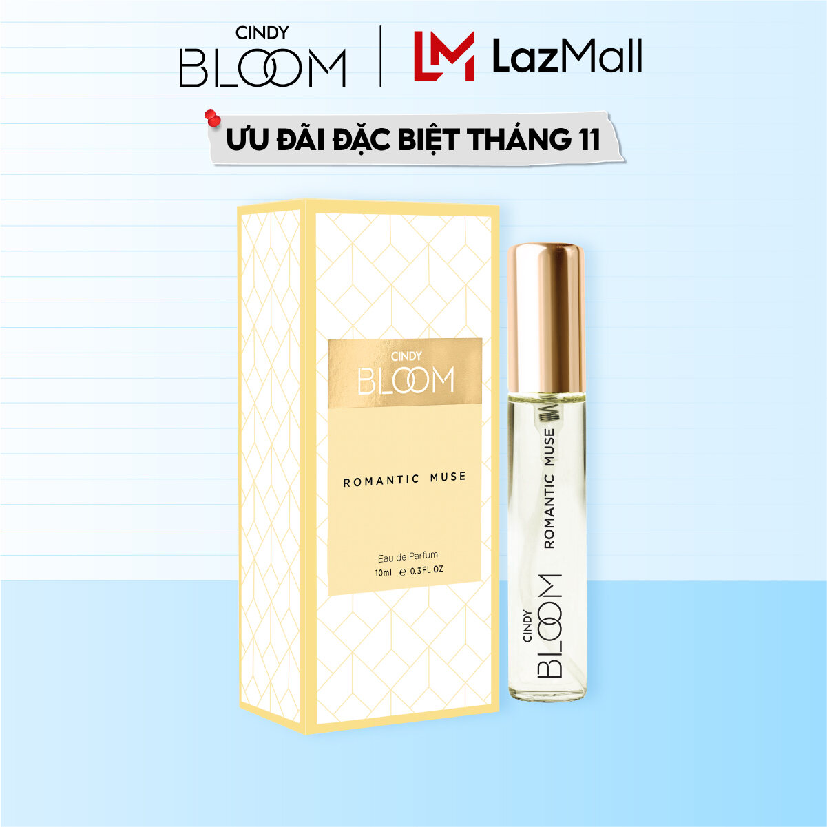 Nước Hoa Nữ Cindy Bloom Romantic Muse Hương Quyến Rũ Lãng Mạn 10ml Chính Hãng