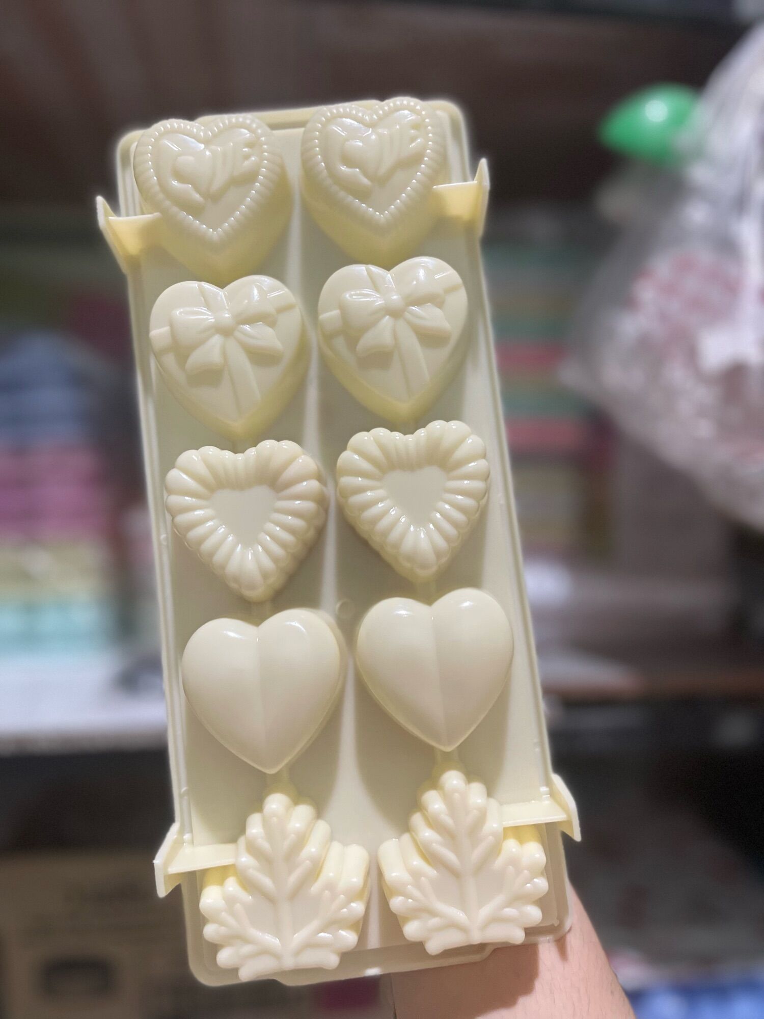 Combo 5 Khay Đá Khuôn Thạch Rau Câu Hình Tim Lá