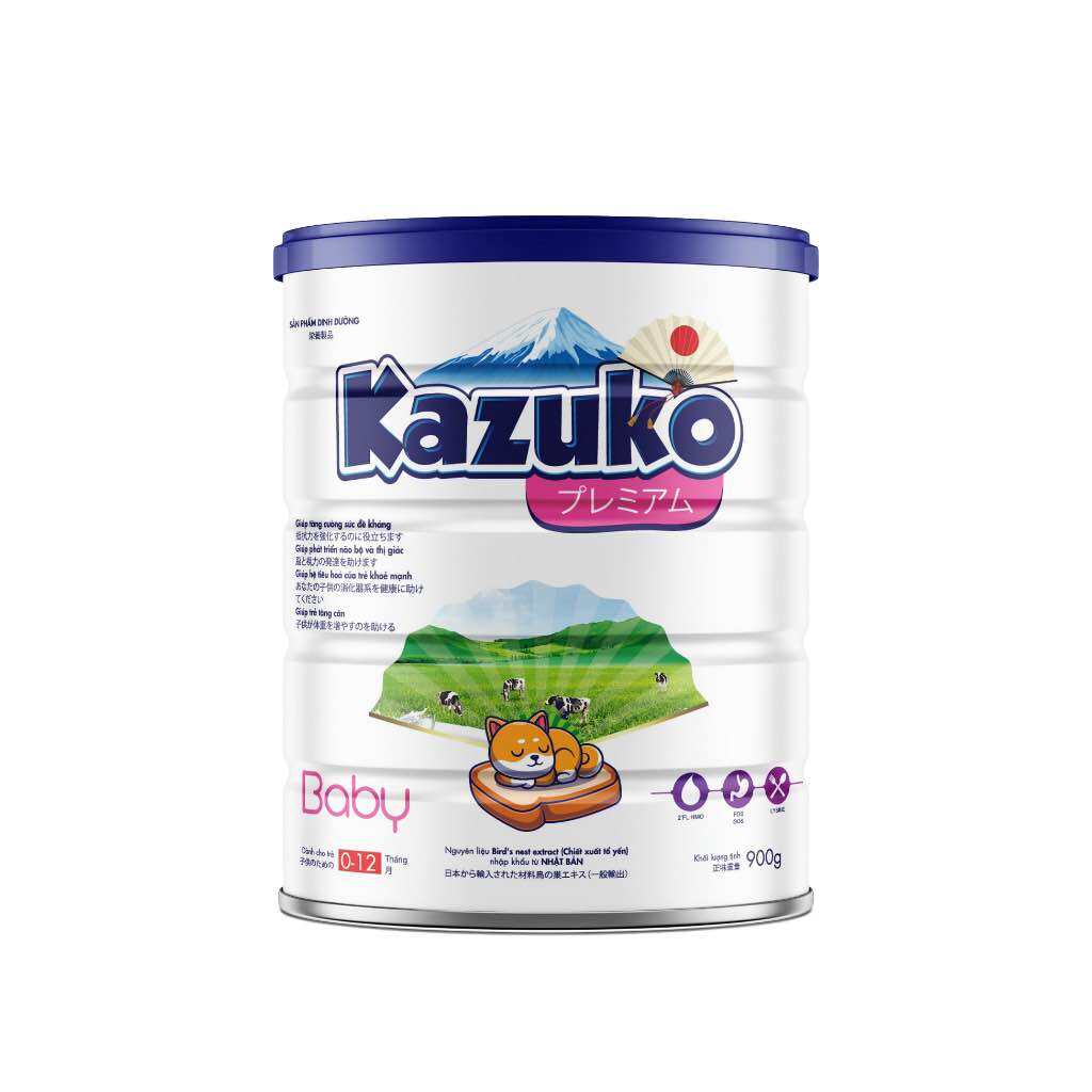 Combo 3 lon Sữa Kazuko baby 900g date mới