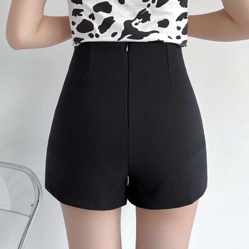 Quần short đùi umi cạp cao khoá sau