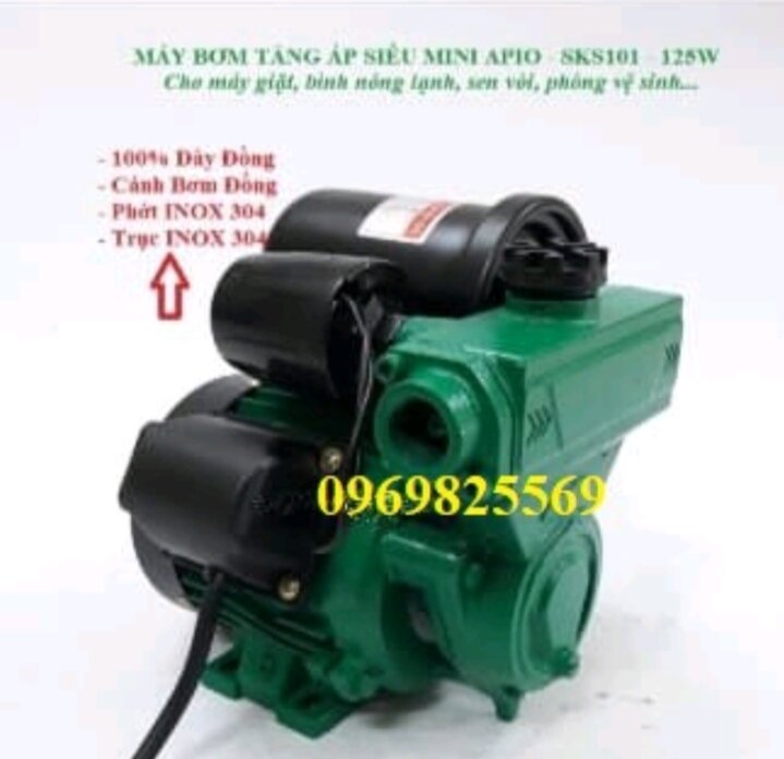Máy bơm Tăng áp hút đẩy Máy giặt bình nóng lạnh APIO bơm Tăng áp hút đẩy Máy giặt bình nóng lạnh APIO 125 w moden SK 101O 125 w moden SK 101