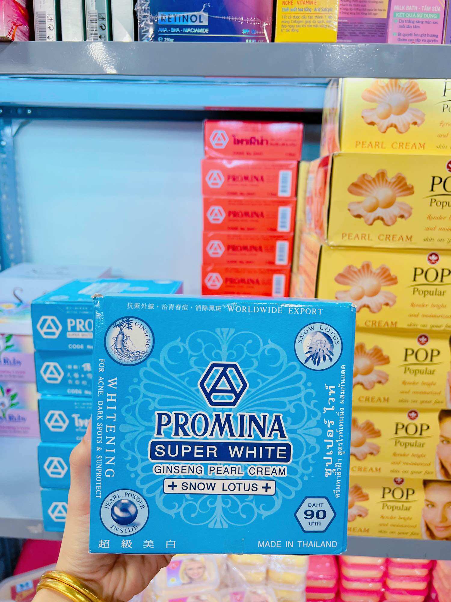 kem trắng da Promina xanh super white