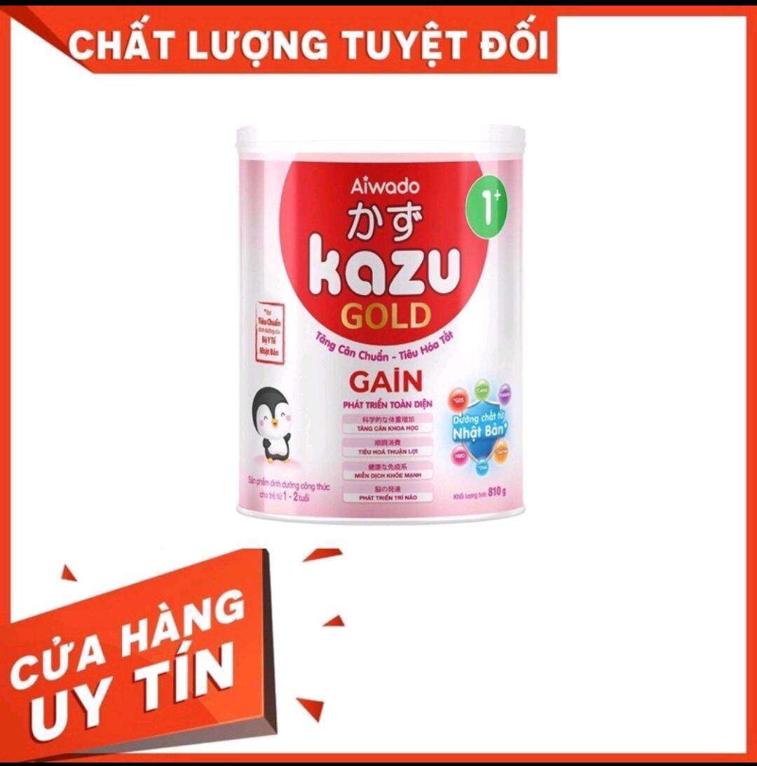 Sữa bột kazu gain gold 2+ 810g tăng cân cho trẻ trên 2 tuổi