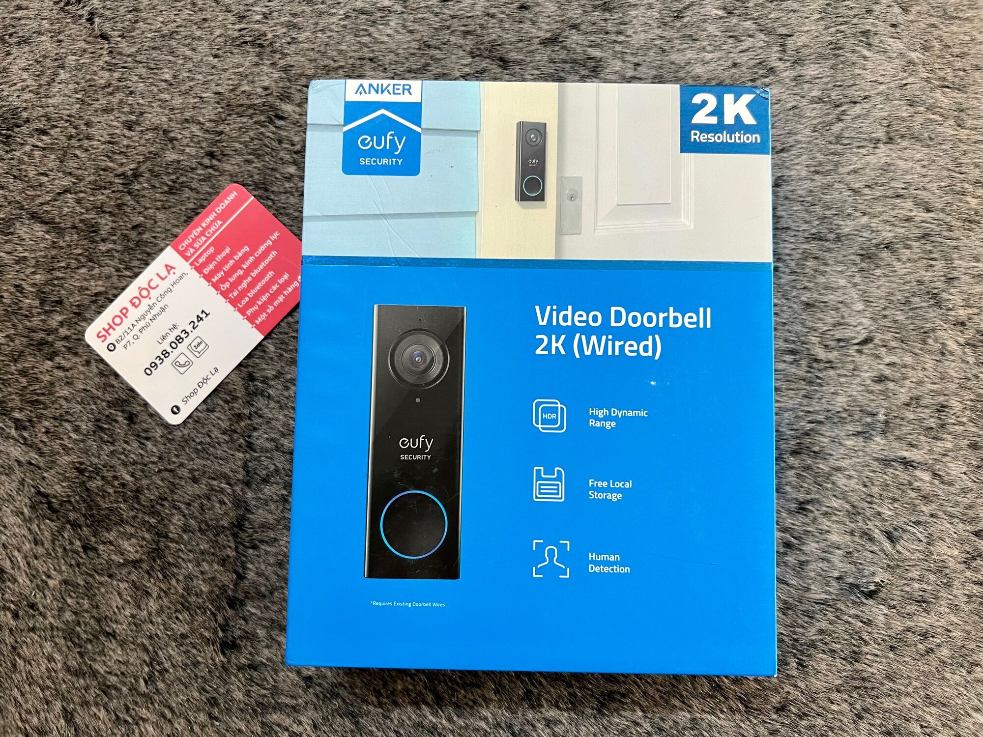 Chuông cửa video wi-fi âm thanh 2 chiều eufy t8200 2k