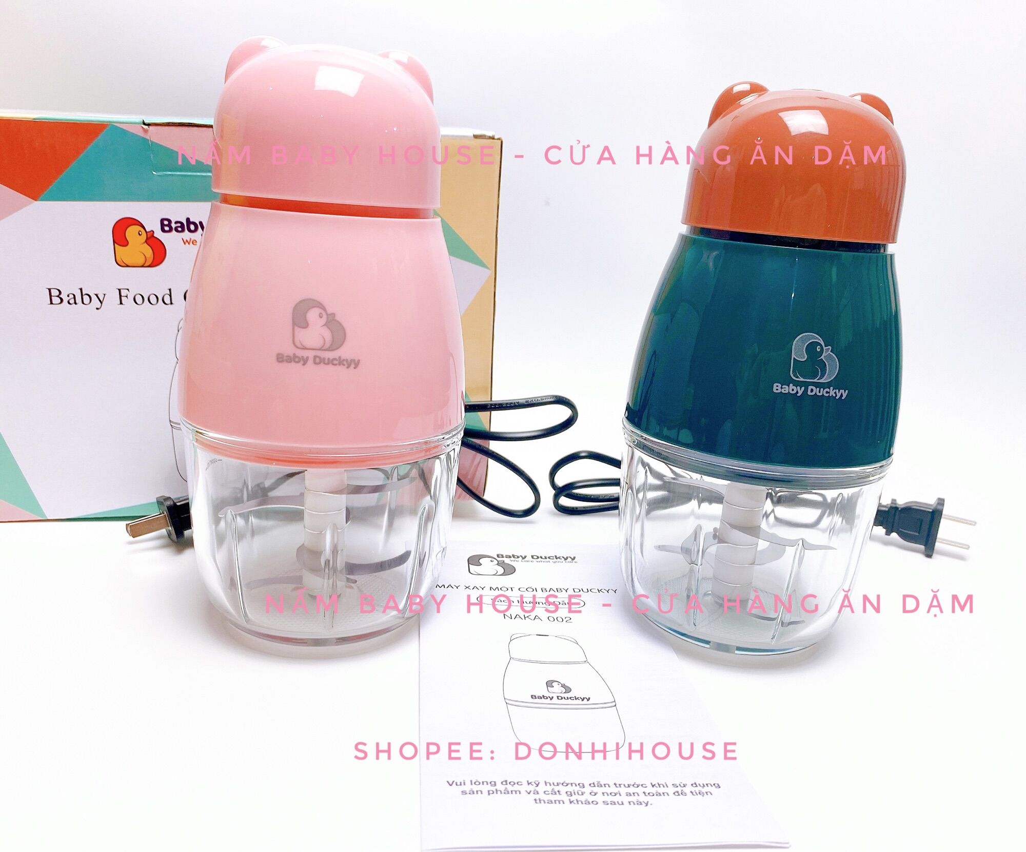 Máy xay đồ ăn dặm, xay thịt cá Baby Duckyy