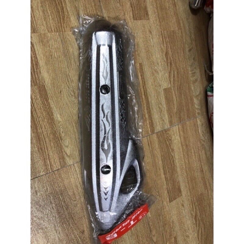 Ốp pô Gang xe PCX đời 2012->2017 (gang hợp kim cao cấp tinh xảo sáng bóng trắng)