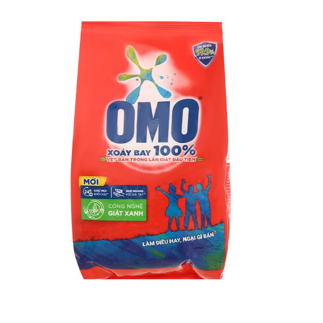 Bột giặt Omo gói 400g xoáy bay vết bẩn