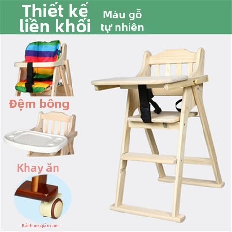 AYIJIE | Ghế Ăn Dành Cho Trẻ Em Đa Năng Gấp Được