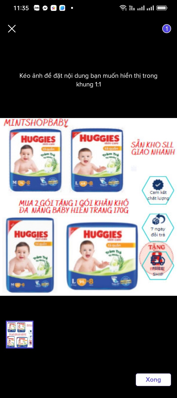 Tã Bỉm Quần Huggies skincare size M42+6 Miếng