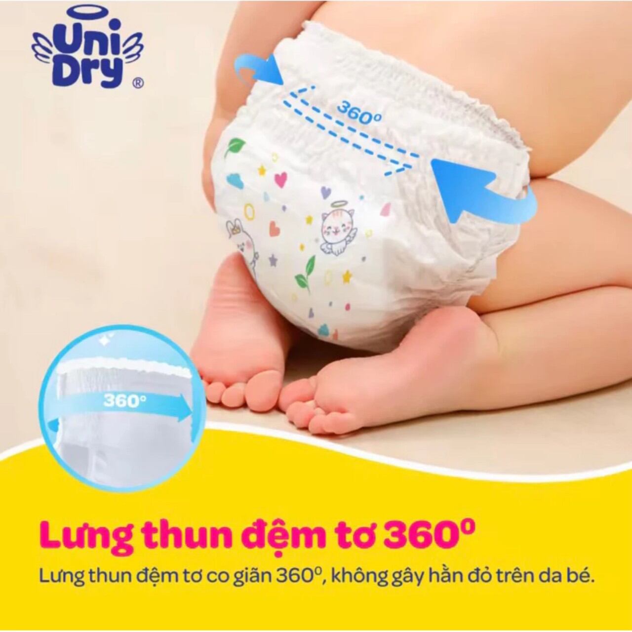 [Đủ Size] Tã Quần Unidry Siêu Khô ThoángM76/L68/XL60/XXL54