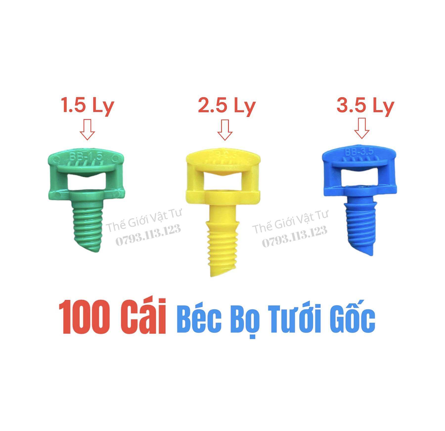 Béc bọ họng phun 3.5 ly (gói 100 cái)