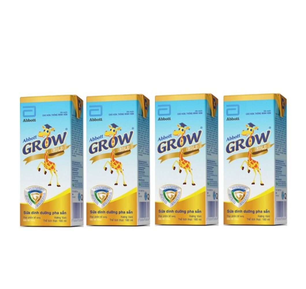 Combo 6 lốc 24 hộp sữa bột pha sẵn Abbott Grow gold, hương vani, hộp 180ml