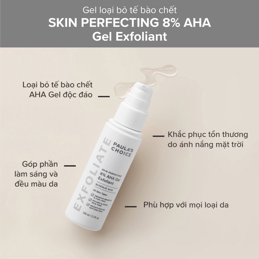 Exfoliating 8% Aha Gel - Lotion Exfoliant 100ml