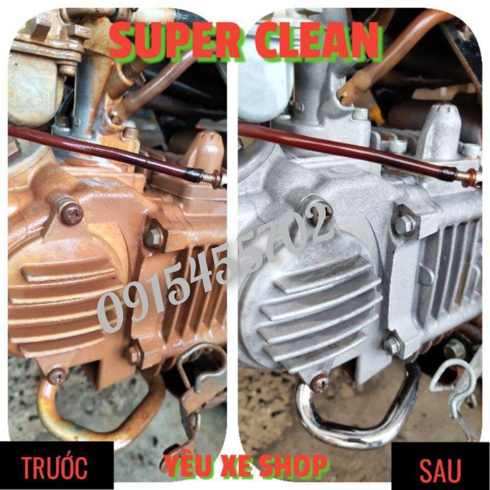 COMBO 2 CHAI DUNG DỊCH TẨY RỬA XE MÁY SUPER CLEAN NEW